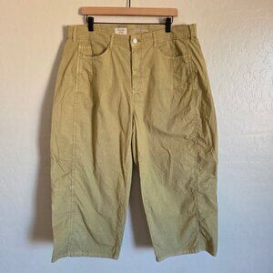 Anthropologie Pilcro Heritage Barrel Pants Cedar Green Women's 16W Wide Leg Crop